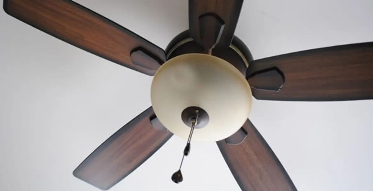 Fully installed ceiling fan with balanced blades and light fixture in Cincinnati, OH