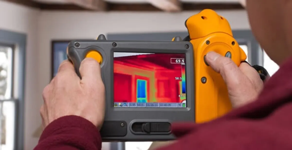 home energy audit service capturing thermal readings to analyze insulation and electrical efficiency in Cincinnati, OH