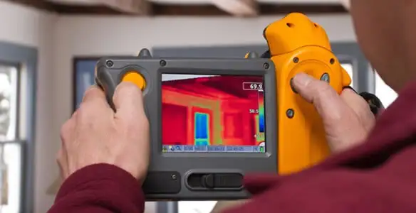 home energy audit service capturing thermal readings to analyze insulation and electrical efficiency in Cincinnati, OH