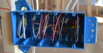 new construction wiring installation featuring electrical boxes and cable routing by expert electricians in Cincinnati, OH
