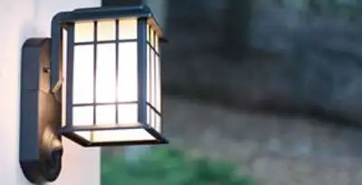 security light installation services with professionally mounted exterior wall light in Cincinnati, OH