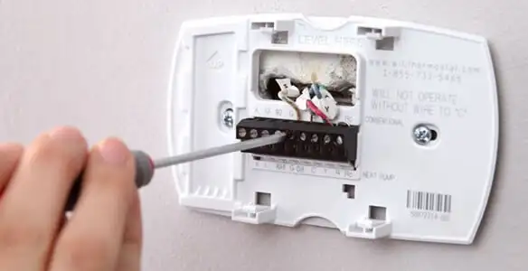 Thermostat installation service with proper wiring and secure wall mounting in Cincinnati, OH